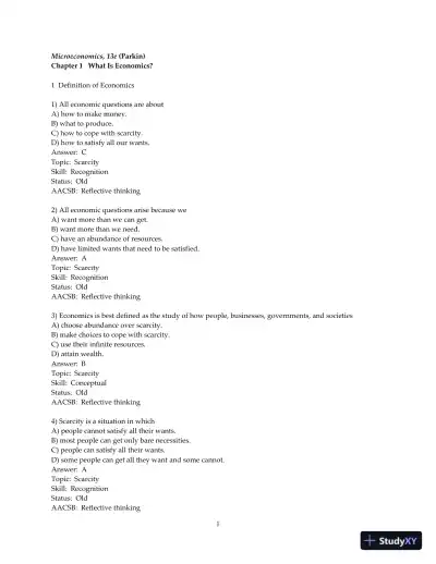 Solution Manual for Microeconomics, 13th Edition - Page 1 preview image