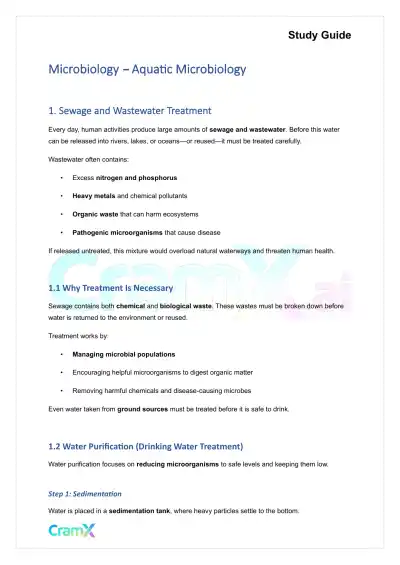 Microbiology - Aquatic Microbiology - Page 1 preview image