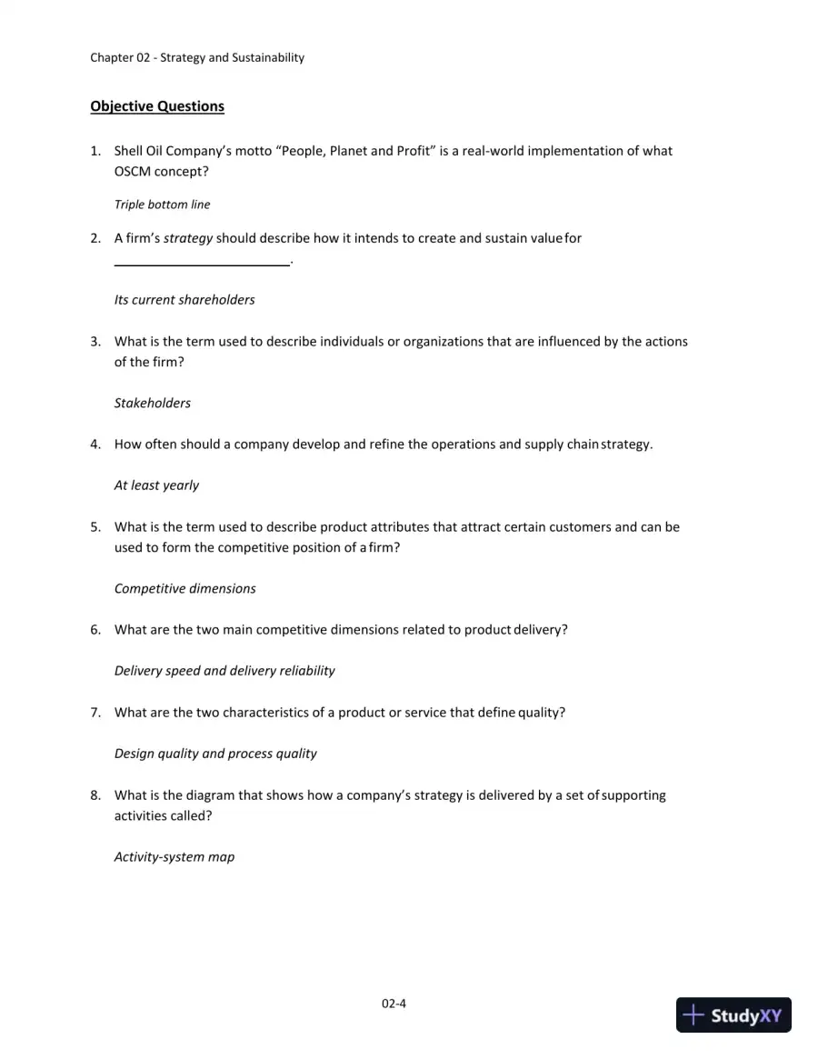 Solution Manual for Operations and Supply Chain Management: The Core, 5th Edition, page 13