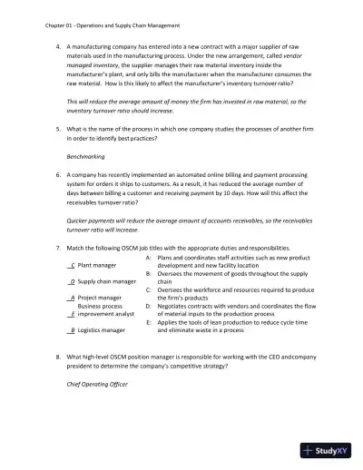 Solution Manual for Operations and Supply Chain Management: The Core, 5th Edition - Page 7 preview image