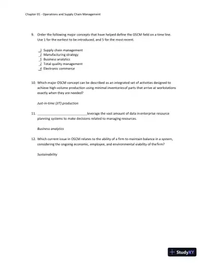Solution Manual for Operations and Supply Chain Management: The Core, 5th Edition - Page 8 preview image