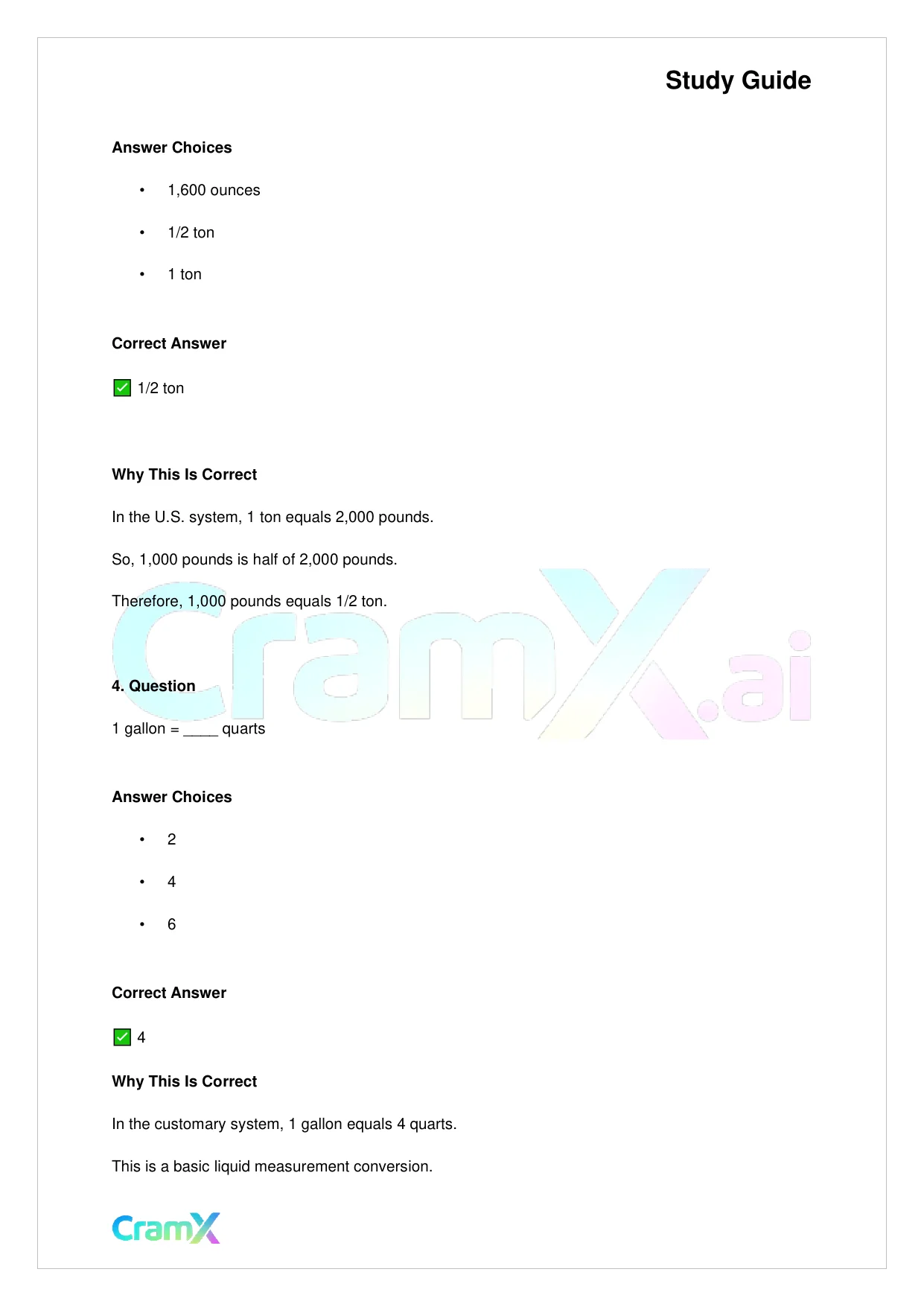 Basic Math and Pre-Algebra - Measurements - Page 10 preview image
