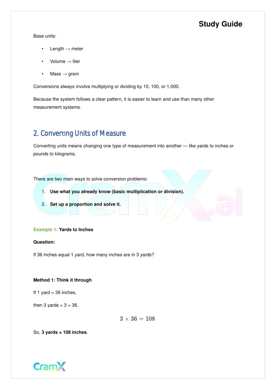 Basic Math and Pre-Algebra - Measurements, page 4
