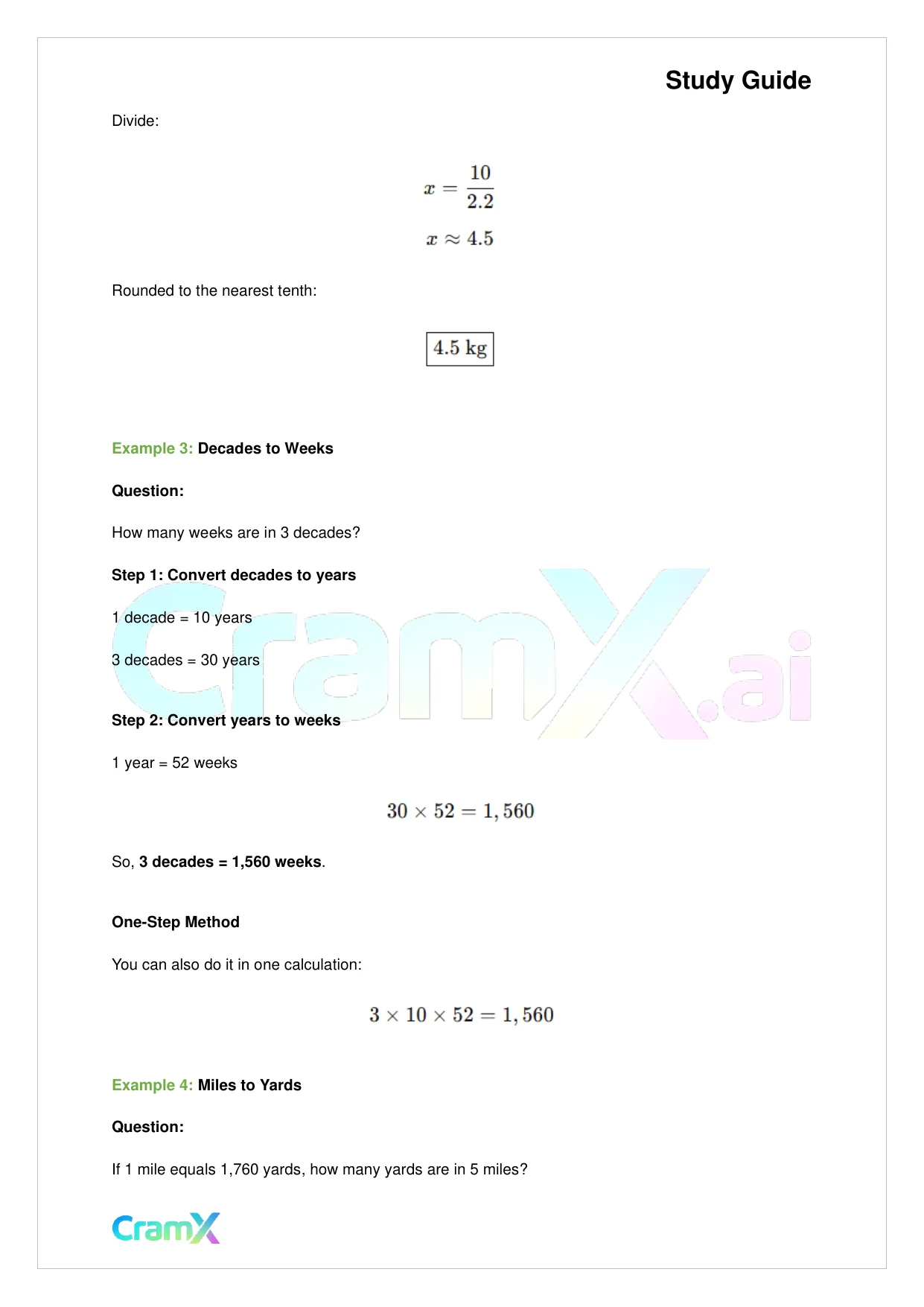 Basic Math and Pre-Algebra - Measurements - Page 6 preview image