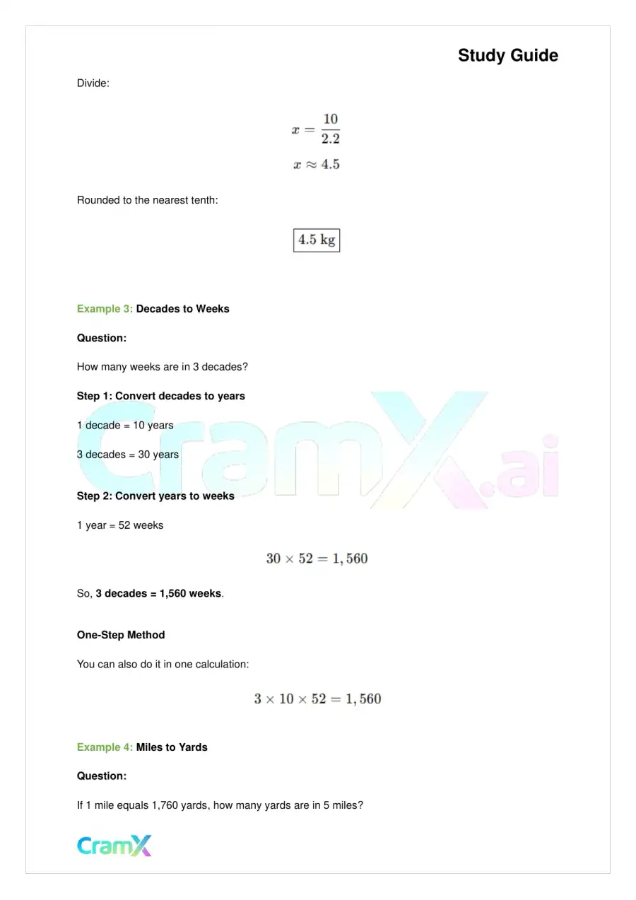 Basic Math and Pre-Algebra - Measurements, page 6