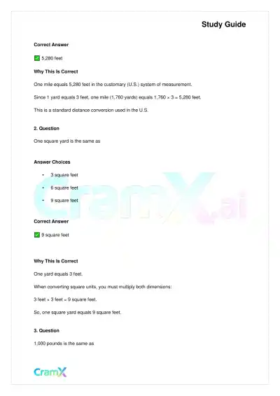 Basic Math and Pre-Algebra - Measurements - Page 9 preview image