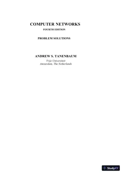 Solution Manual For Computer Networks, 4th Edition - Page 1 preview image