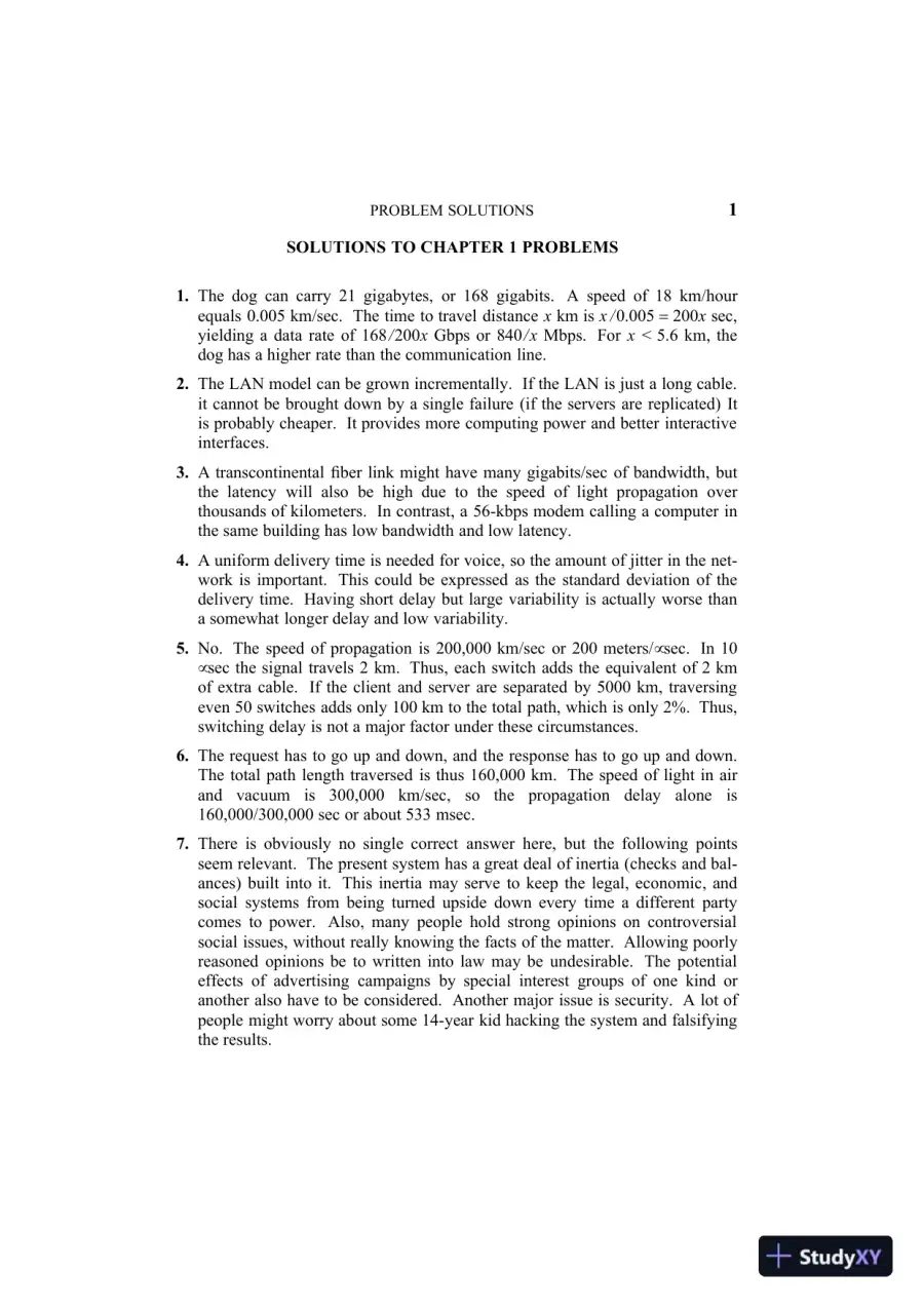 Solution Manual For Computer Networks, 4th Edition, page 3