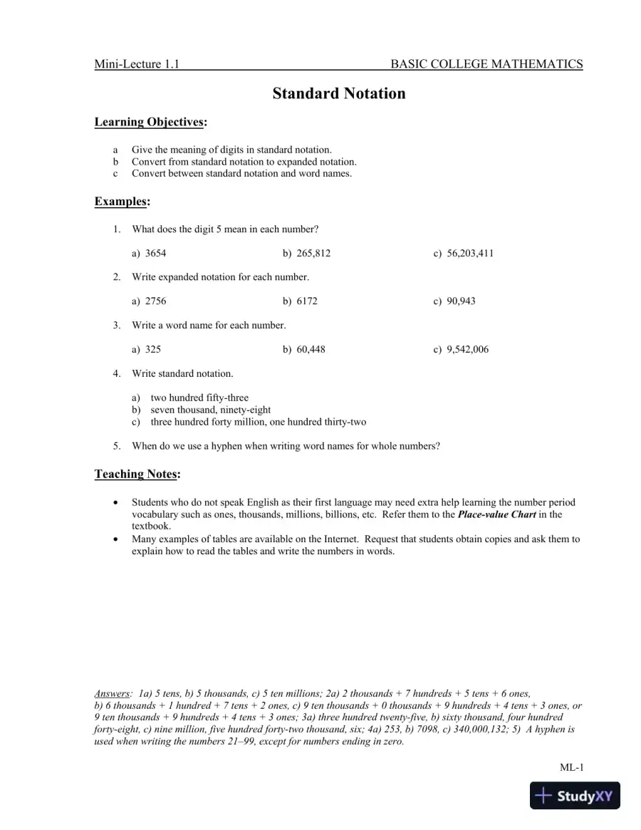 Revision Notes for Basic College Mathematics, 13th Edition, page 8