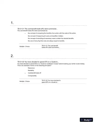 Financial Accounting: A Critical Approach 2013, 4th Edition Test Bank - Page 1 preview image