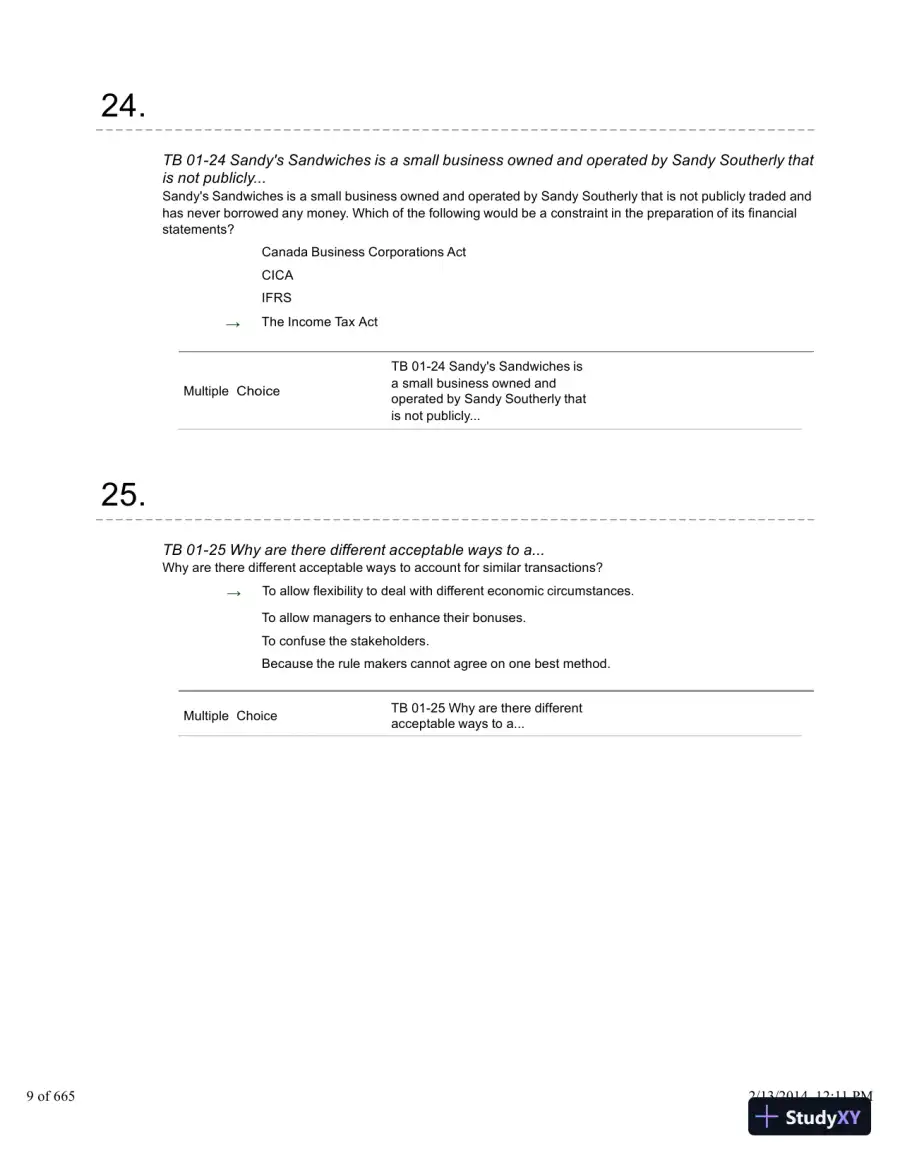Financial Accounting: A Critical Approach 2013, 4th Edition Test Bank, page 10