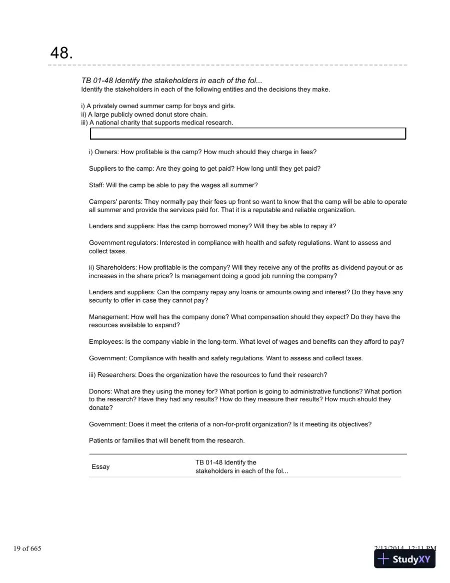 Financial Accounting: A Critical Approach 2013, 4th Edition Test Bank, page 20