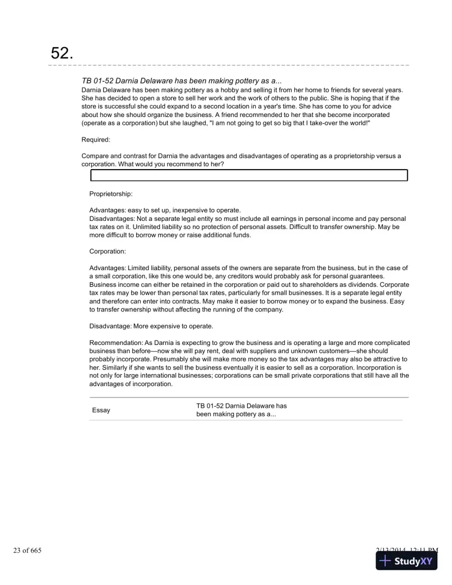 Financial Accounting: A Critical Approach 2013, 4th Edition Test Bank, page 24