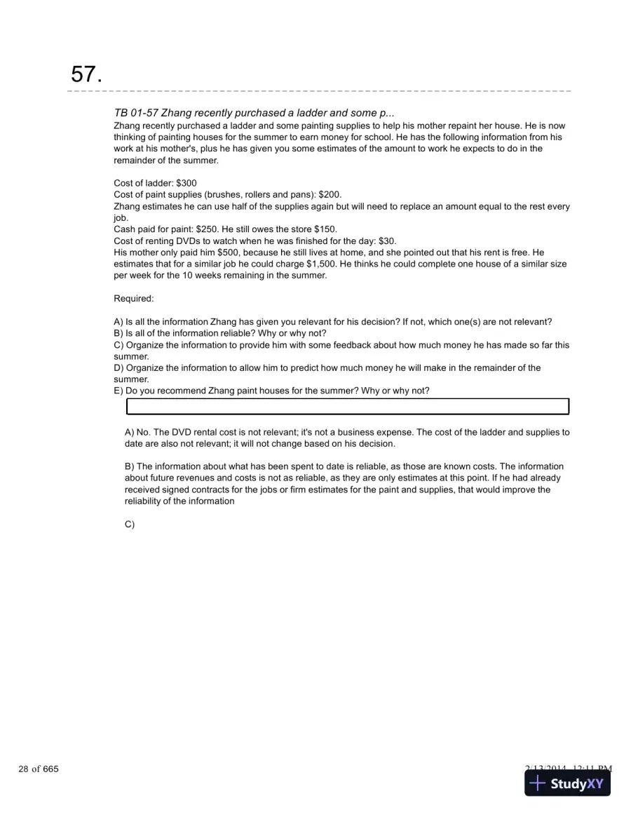 Financial Accounting: A Critical Approach 2013, 4th Edition Test Bank, page 29