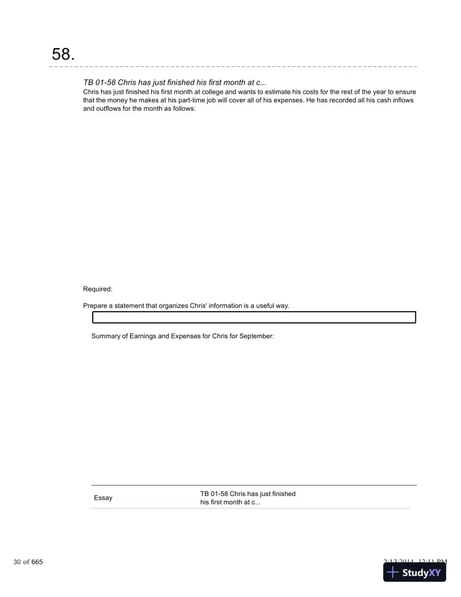 Financial Accounting: A Critical Approach 2013, 4th Edition Test Bank, page 31