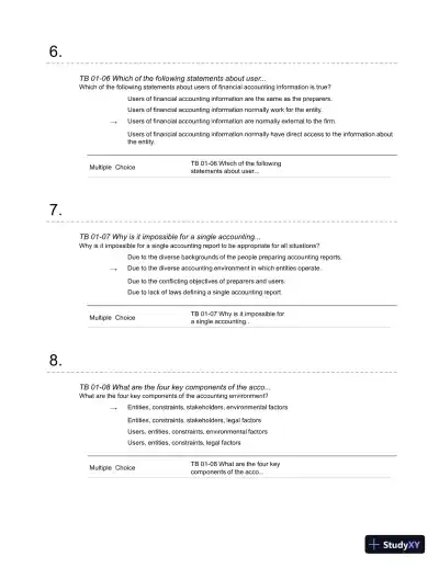 Financial Accounting: A Critical Approach 2013, 4th Edition Test Bank - Page 4 preview image