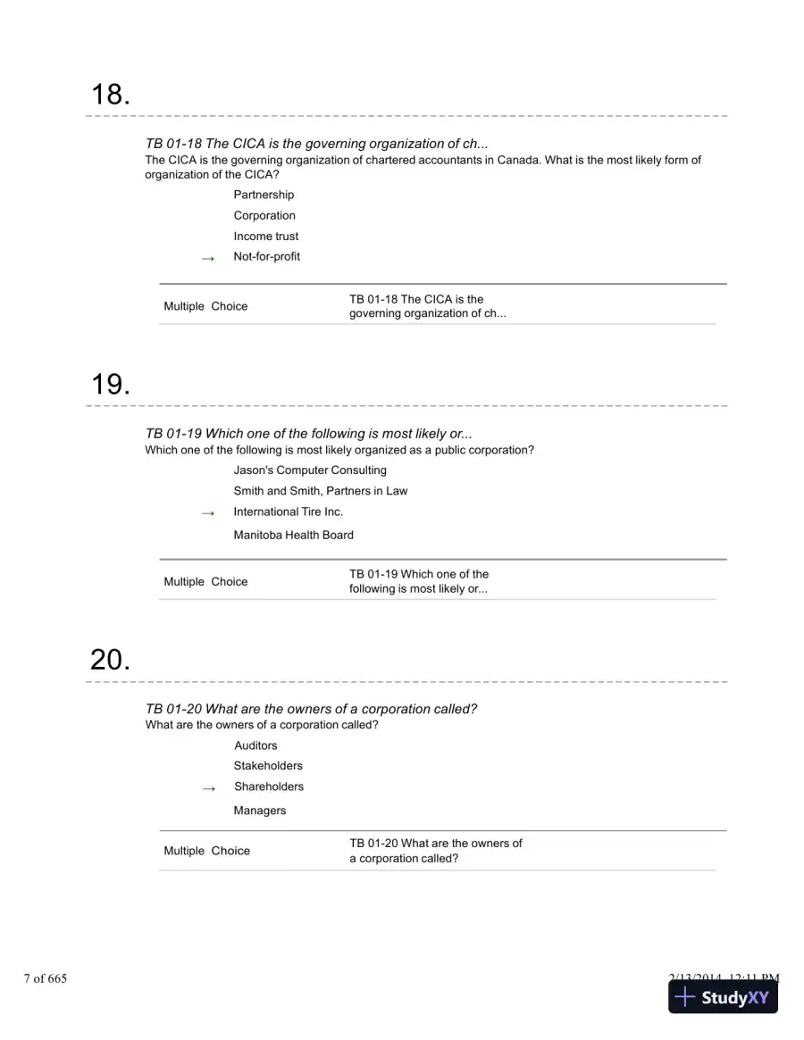 Financial Accounting: A Critical Approach 2013, 4th Edition Test Bank, page 8