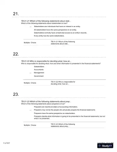 Financial Accounting: A Critical Approach 2013, 4th Edition Test Bank - Page 9 preview image