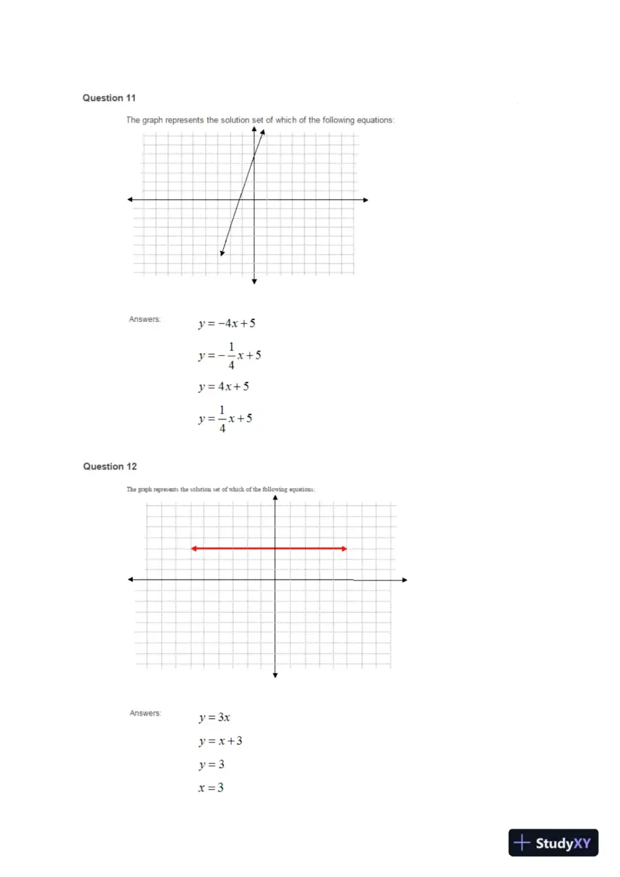 Liberty University INFT 101 Placement Test � Math Part 1 Correct Answers, page 6