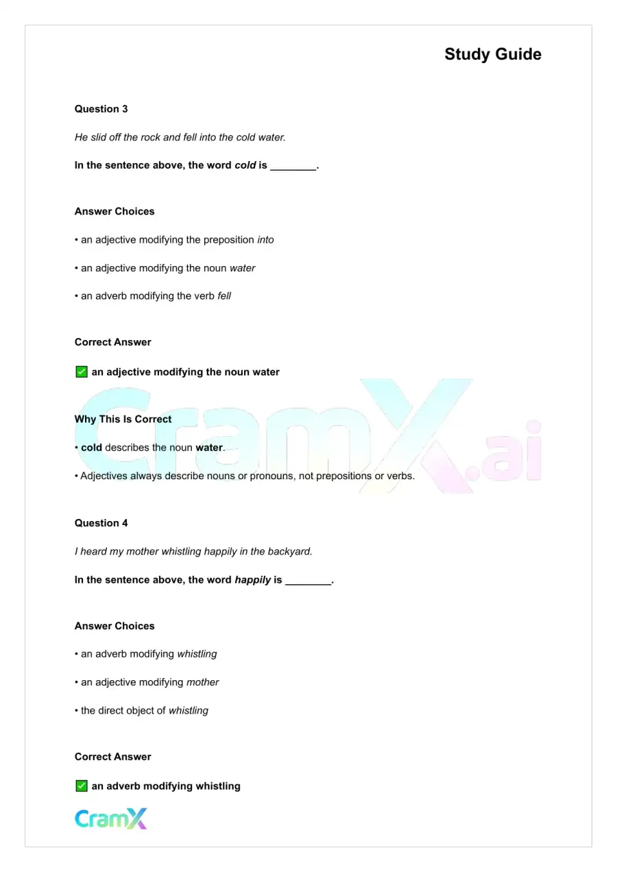 English - Modifiers Adjectives, Adverbs, and Compo, page 4