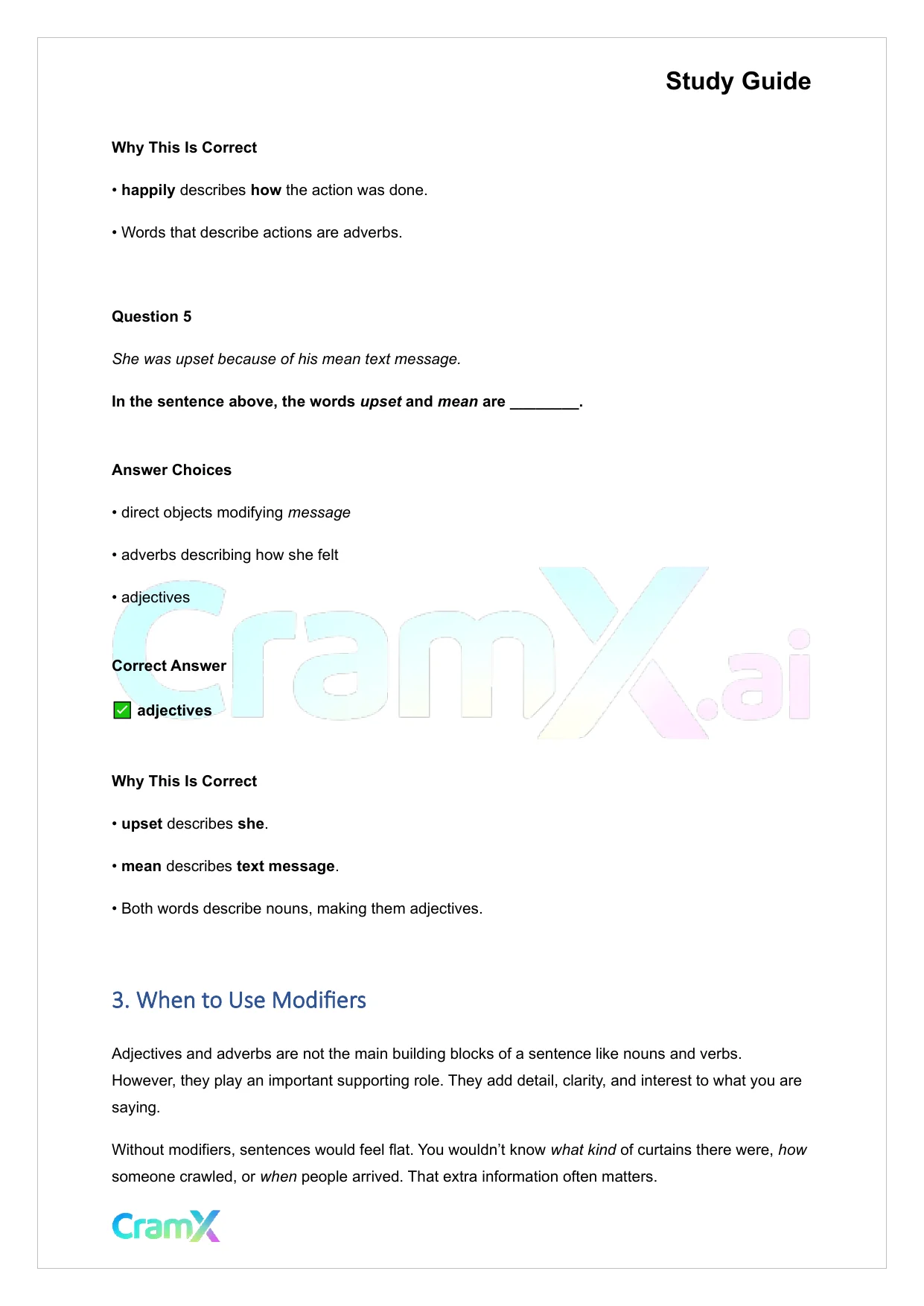 English - Modifiers Adjectives, Adverbs, and Compo - Page 5 preview image