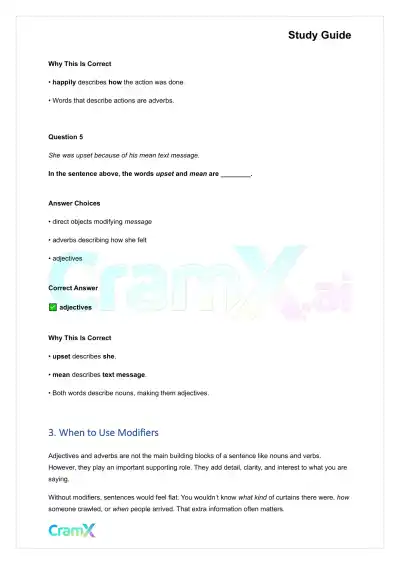 English - Modifiers Adjectives, Adverbs, and Compo - Page 5 preview image
