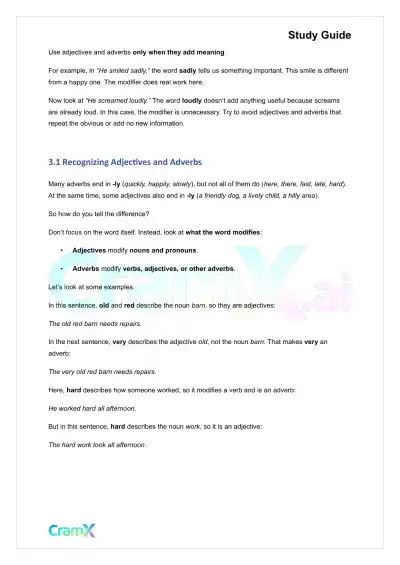 English - Modifiers Adjectives, Adverbs, and Compo - Page 6 preview image