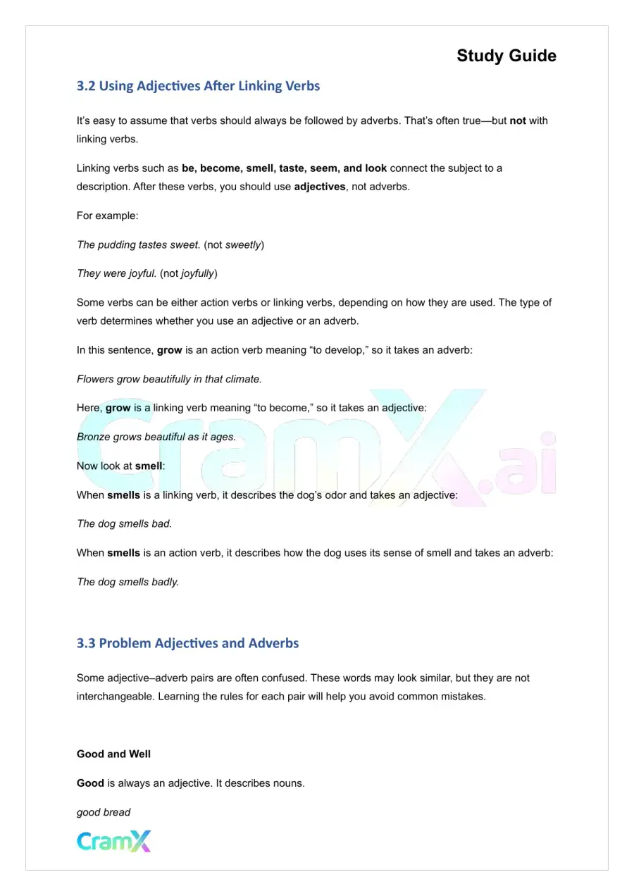 English - Modifiers Adjectives, Adverbs, and Compo, page 7