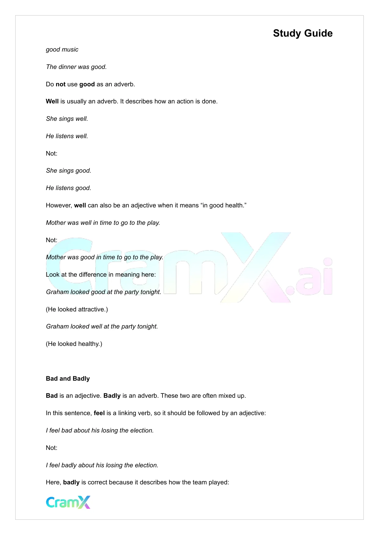 English - Modifiers Adjectives, Adverbs, and Compo - Page 8 preview image