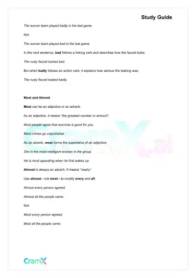 English - Modifiers Adjectives, Adverbs, and Compo - Page 9 preview image