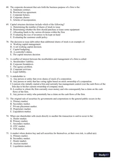 Test Bank For Fundamentals Of Corporate Finance, 8th Canadian Edition - Page 10 preview image