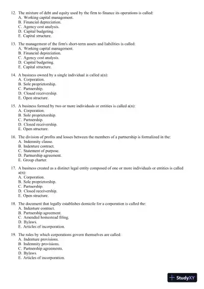 Test Bank For Fundamentals Of Corporate Finance, 8th Canadian Edition - Page 3 preview image