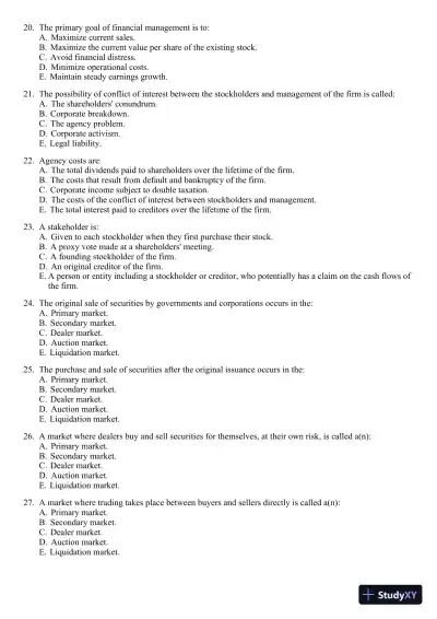 Test Bank For Fundamentals Of Corporate Finance, 8th Canadian Edition - Page 4 preview image