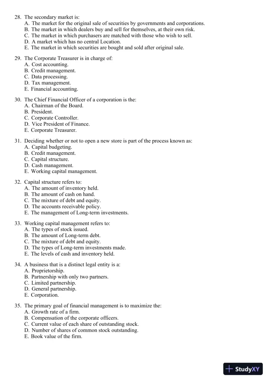 Test Bank For Fundamentals Of Corporate Finance, 8th Canadian Edition, page 5