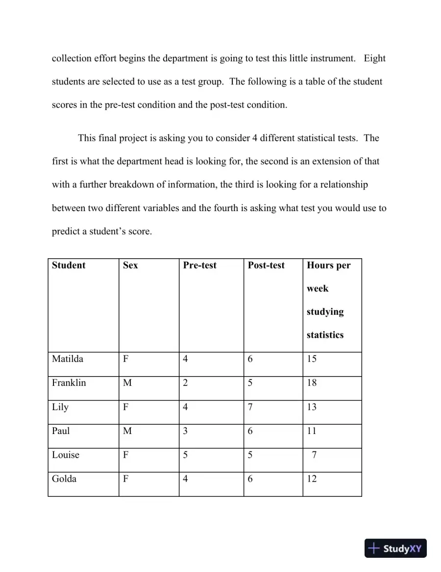 Statistical Analysis Of Pre-Test And Post-Test Performance In Introductory Statistics: A Pilot Study, page 3