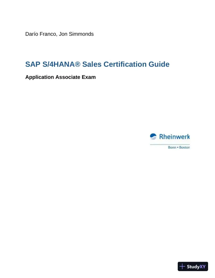 SAP S/4HANA Sales Certification Guide: Application Associate Exam (2021), page 3