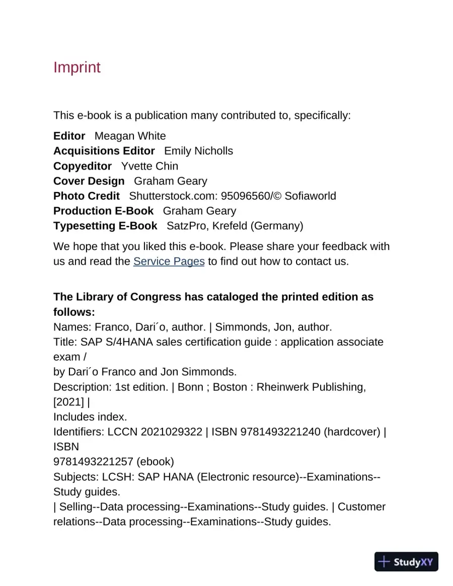 SAP S/4HANA Sales Certification Guide: Application Associate Exam (2021), page 4