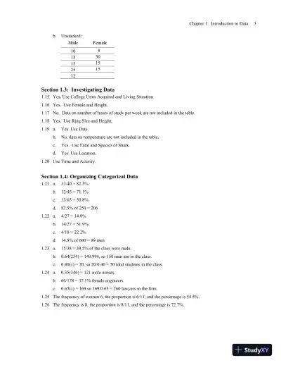 Solution Manual for Introductory Statistics: Exploring the World Through Data, 3rd Edition - Page 9 preview image