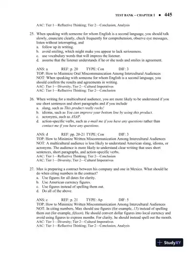 Essentials of Business Communication Canadian 6th Edition Test Bank - Page 10 preview image