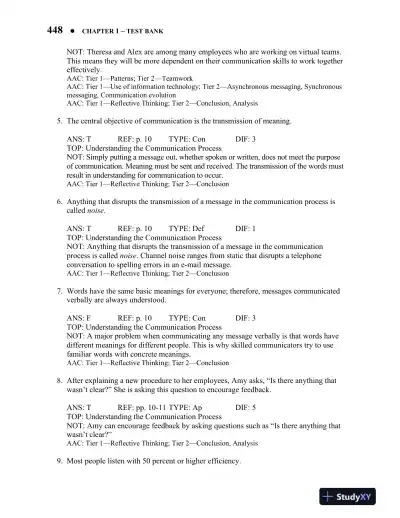 Essentials of Business Communication Canadian 6th Edition Test Bank - Page 13 preview image
