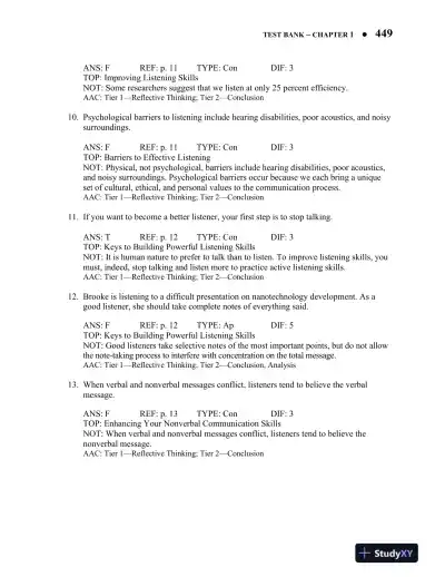 Essentials of Business Communication Canadian 6th Edition Test Bank - Page 14 preview image