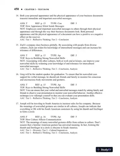 Essentials of Business Communication Canadian 6th Edition Test Bank - Page 15 preview image