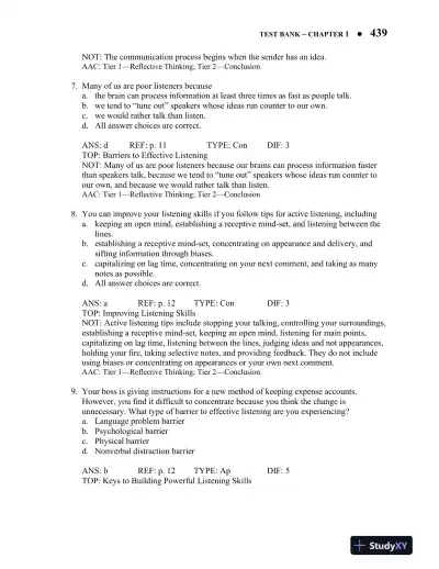 Essentials of Business Communication Canadian 6th Edition Test Bank - Page 4 preview image