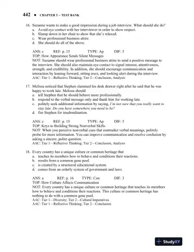 Essentials of Business Communication Canadian 6th Edition Test Bank - Page 7 preview image