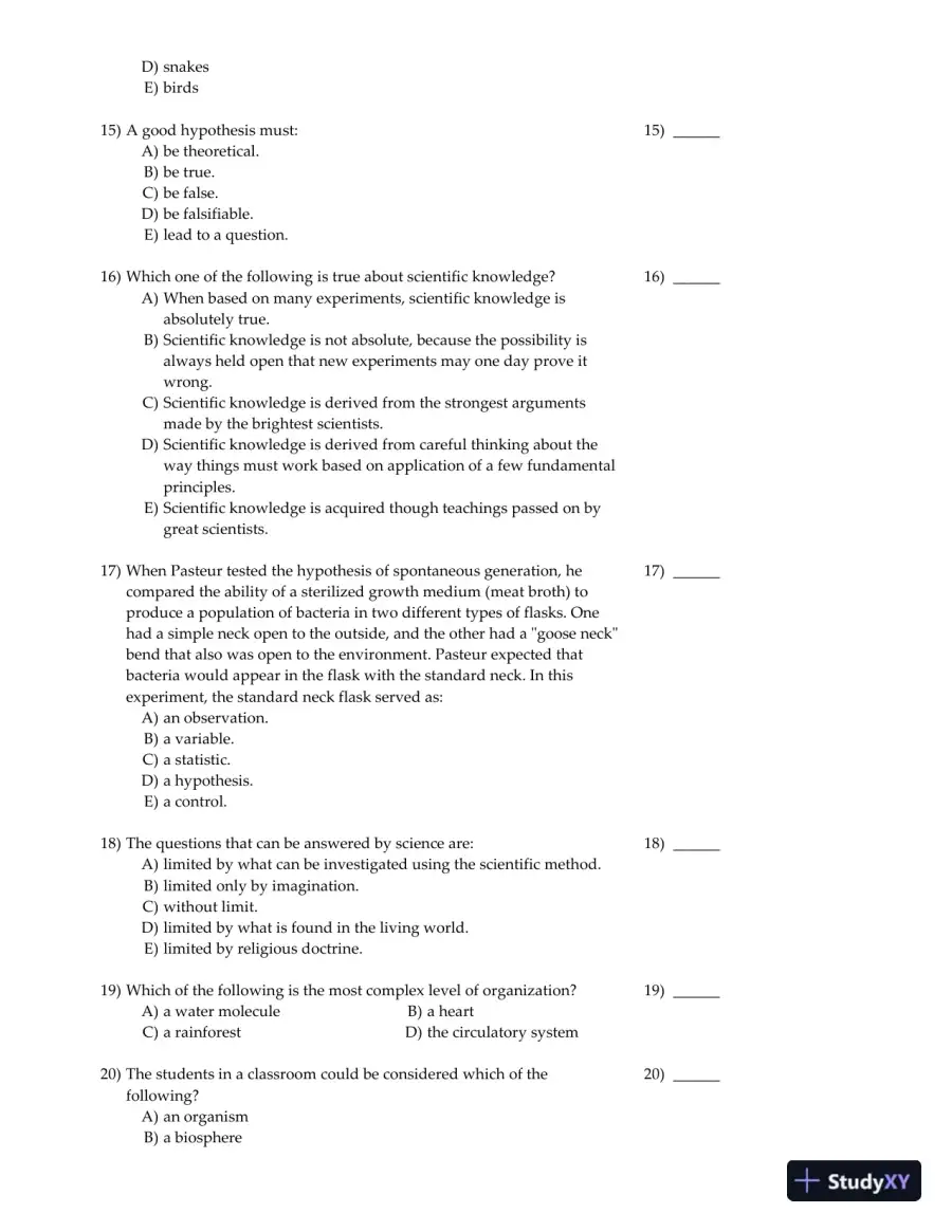 Biology: A Guide to the Natural World with mybiology 4th Edition Test Bank, page 4