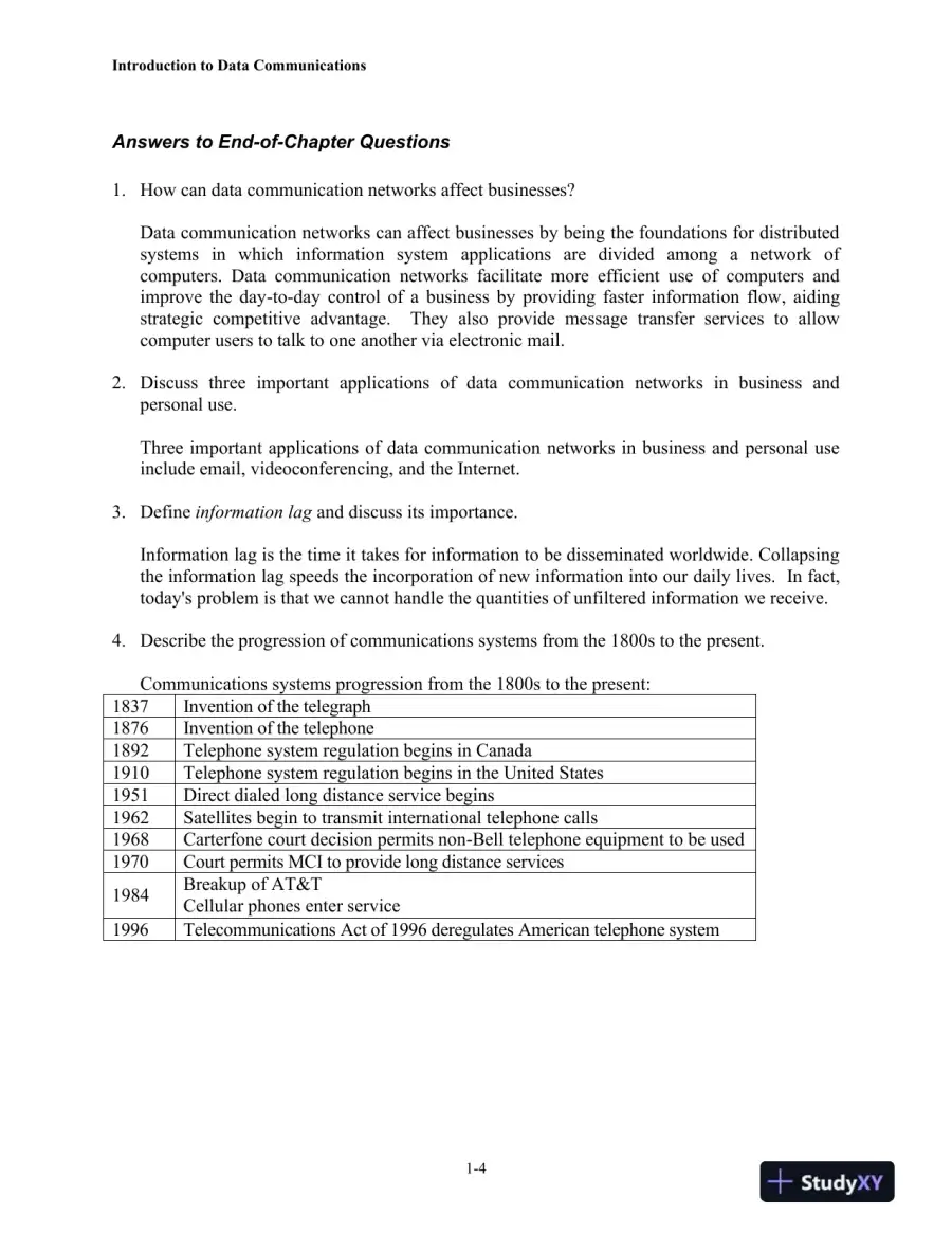 Business Data Communications and Networking, 11th Edition Solution Manual, page 5