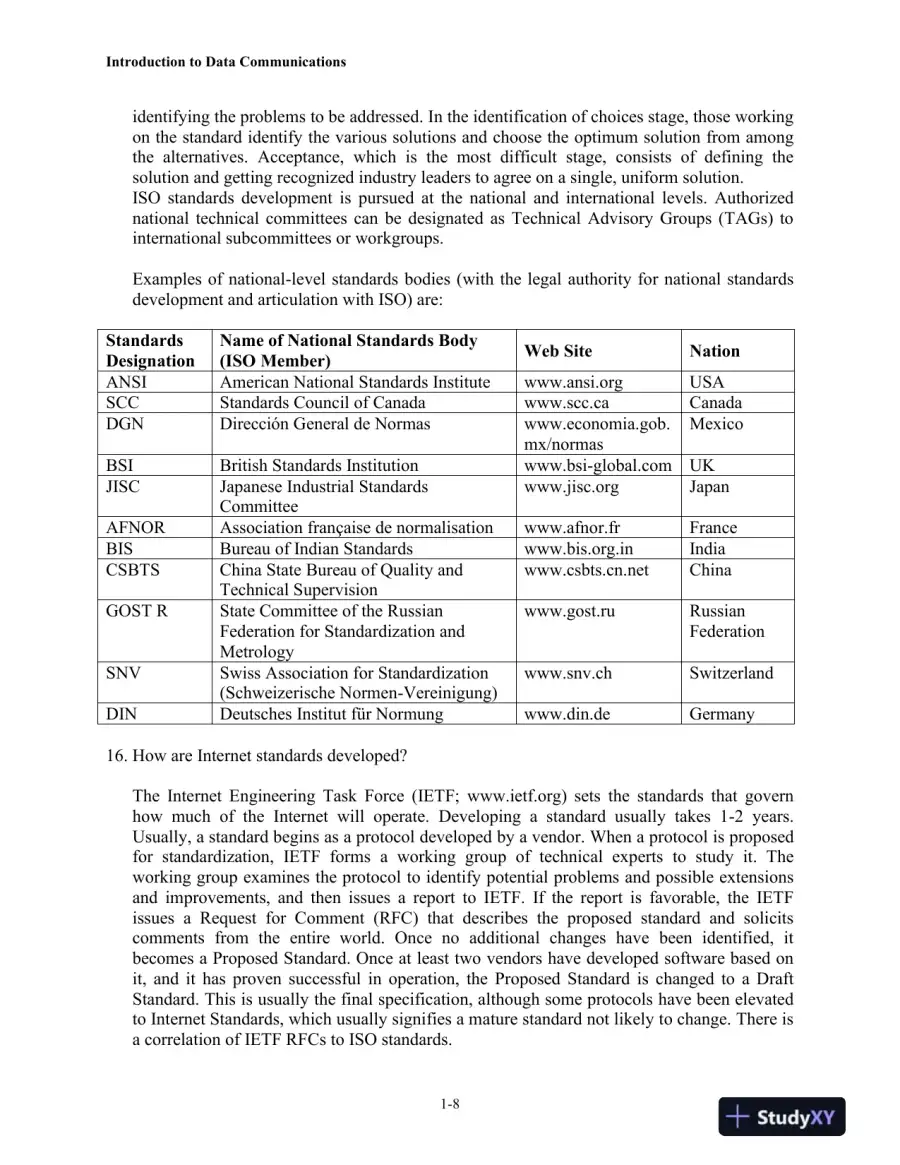 Business Data Communications and Networking, 11th Edition Solution Manual, page 9