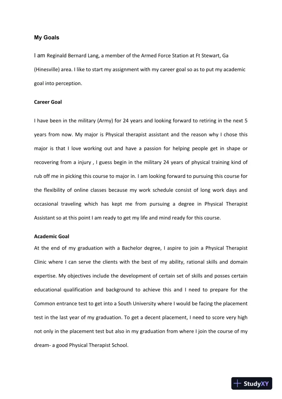 Reginald Bernard Lang�s - Personal Plan for Success, page 3