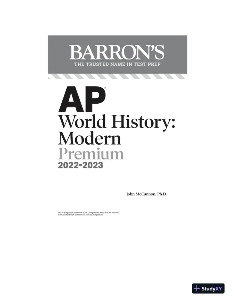 AP World History: Modern Premium, 2022-2023: Comprehensive Review with 5 Practice Tests (2022), page 4