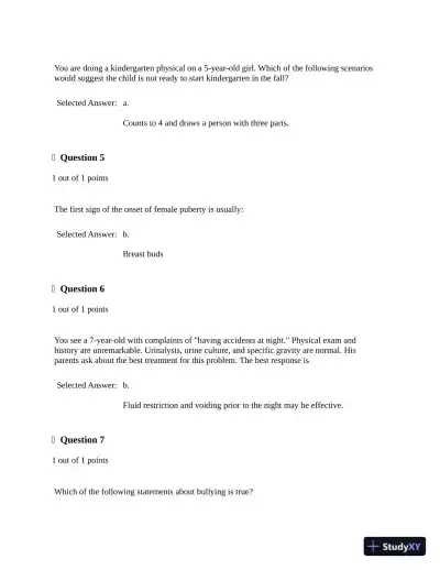 2022-2023 NRNP6541 Final Exam (3 Versions) with Answers (200 Solved Questions) - Page 4 preview image